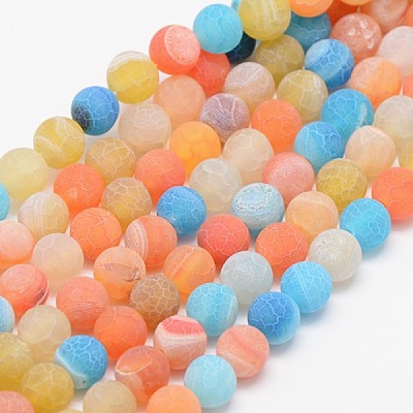 PandaHall Natural Weathered Agate Beads Strands, Dyed, Frosted, Round, Mixed Color, 10mm, Hole: 1mm, about 38pcs/strand, 15.35 inch..., Multicolor
PandaHall Natural Weathered Agate Beads Strands, Dyed, Frosted, Round, Mixed Color, 10mm, Hole: 1mm, about 38pcs/strand, 15.35 inch..., Multicolor