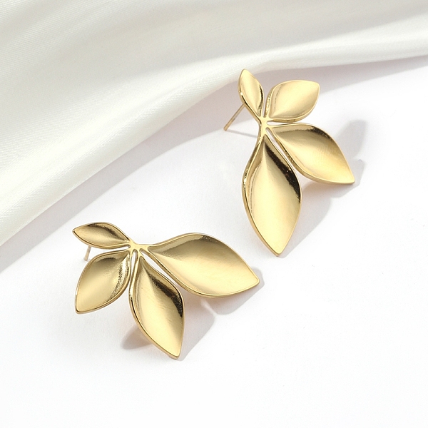 PandaHall 201 Stainless Steel Leaf Stud Earrings, with 304 Stainless Steel Pins, Golden, 34x22.5mm Stainless Steel Leaf
PandaHall 201 Stainless Steel Leaf Stud Earrings, with 304 Stainless Steel Pins, Golden, 34x22.5mm Stainless Steel Leaf