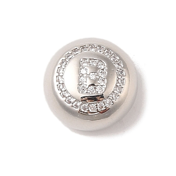 PandaHall Rack Plating Brass & Cubic Zirconia Pendants, Cadmium Free & Lead Free, Long-Lasting Plated, Flat Round with Letter, Letter B..., Clear
PandaHall Rack Plating Brass & Cubic Zirconia Pendants, Cadmium Free & Lead Free, Long-Lasting Plated, Flat Round with Letter, Letter B..., Clear