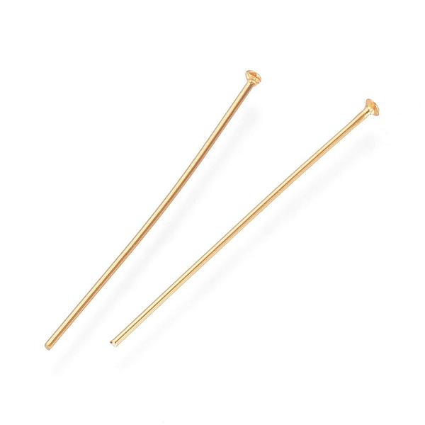 PandaHall 304 Stainless Steel Flat Head Pins, Real 16K Gold Plated, 35x0.7mm, 21 Gauge, Head: 1.5mm 304 Stainless Steel
PandaHall 304 Stainless Steel Flat Head Pins, Real 16K Gold Plated, 35x0.7mm, 21 Gauge, Head: 1.5mm 304 Stainless Steel