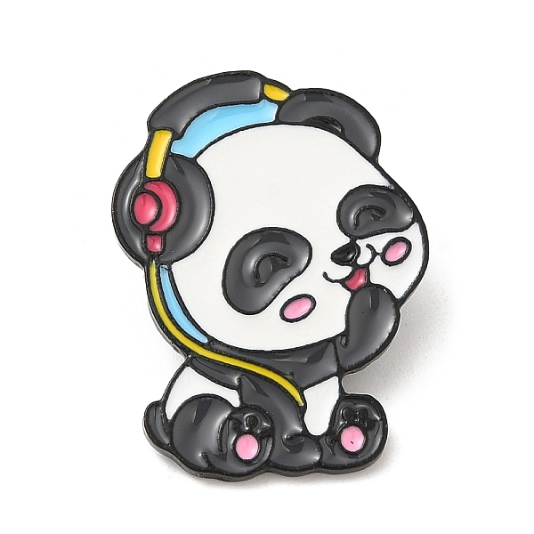 PandaHall Enamel Pins, Electrophoresis Black Plated Alloy Brooch, Panda & Headset, 29.5x22x1.5mm Alloy+Enamel Panda
PandaHall Enamel Pins, Electrophoresis Black Plated Alloy Brooch, Panda & Headset, 29.5x22x1.5mm Alloy+Enamel Panda