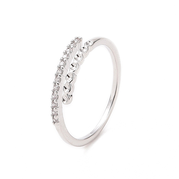 PandaHall Clear Cubic Zirconia Cuff Ring, Brass Jewelry for Women, Platinum, Inner Diameter: 17mm Brass+Cubic Zirconia Clear
PandaHall Clear Cubic Zirconia Cuff Ring, Brass Jewelry for Women, Platinum, Inner Diameter: 17mm Brass+Cubic Zirconia Clear
