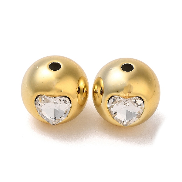 PandaHall CCB Plastic with Rhinestone Beads, Round with Heart, Golden, 15x16x16mm, Hole: 3mm Plastic+Rhinestone Round Clear
PandaHall CCB Plastic with Rhinestone Beads, Round with Heart, Golden, 15x16x16mm, Hole: 3mm Plastic+Rhinestone Round Clear