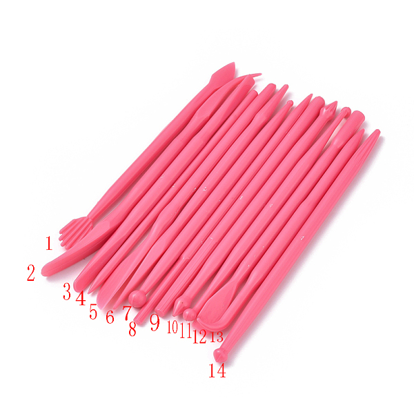 PandaHall Pottery Sculpting Tool Sets, Plastic Clay Sculpting Tool Kit, Deep Pink, 108~123x3.3~9.5mm, 14pcs/set Plastic Pink
PandaHall Pottery Sculpting Tool Sets, Plastic Clay Sculpting Tool Kit, Deep Pink, 108~123x3.3~9.5mm, 14pcs/set Plastic Pink