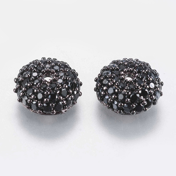 PandaHall Brass Micro Pave Cubic Zirconia Bead Cap, Apetalous, Gunmetal, 8x3mm, Hole: 0.8mm Brass+Cubic Zirconia
PandaHall Brass Micro Pave Cubic Zirconia Bead Cap, Apetalous, Gunmetal, 8x3mm, Hole: 0.8mm Brass+Cubic Zirconia