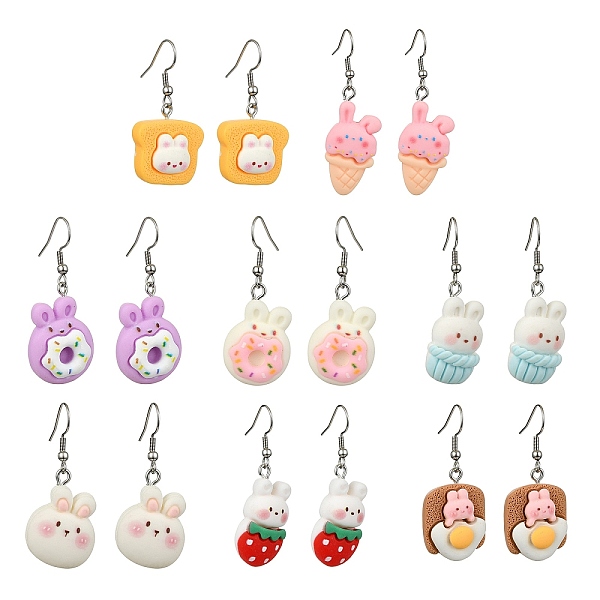 PandaHall 8 Pairs 8 Style Rabbit Resin Dangle Earrings, with 304 Stainless Steel Earrings Pins, Mixed Color, 43~52x16~22mm, 1 Pair/style..., Multicolor
PandaHall 8 Pairs 8 Style Rabbit Resin Dangle Earrings, with 304 Stainless Steel Earrings Pins, Mixed Color, 43~52x16~22mm, 1 Pair/style..., Multicolor
