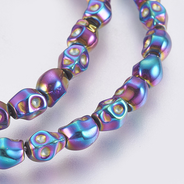 PandaHall Electroplated Non-magnetic Synthetic Hematite Bead Strand, Grade AA, Skull, Multi-color Plated, 6x4.5x4.5mm, Hole: 1mm, about...
PandaHall Electroplated Non-magnetic Synthetic Hematite Bead Strand, Grade AA, Skull, Multi-color Plated, 6x4.5x4.5mm, Hole: 1mm, about...