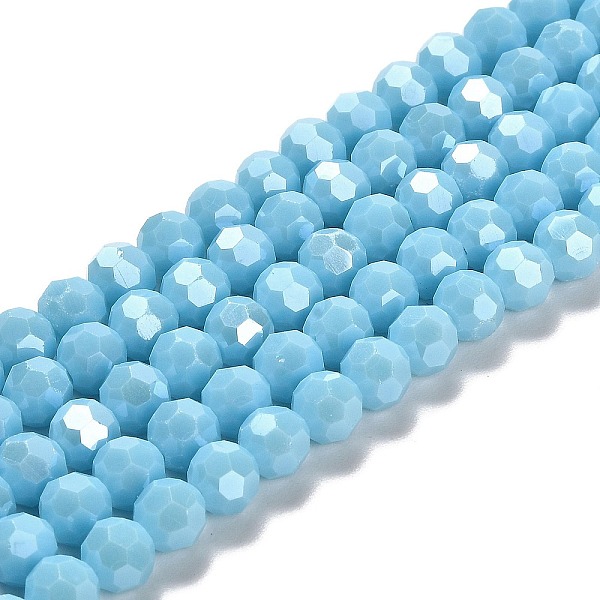 PandaHall Electroplate Opaque Glass Beads Strands, Faceted(32 Facets), Pearl Luster Plated, Round, Light Sky Blue, 8mm, Hole: 1mm, about...
PandaHall Electroplate Opaque Glass Beads Strands, Faceted(32 Facets), Pearl Luster Plated, Round, Light Sky Blue, 8mm, Hole: 1mm, about...