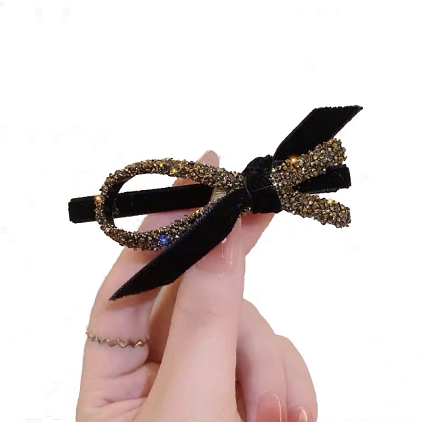 PandaHall Alloy Alligator Hair Clips, with Velvet and Rhinestone, Topaz, 80x60mm Alloy Bowknot Yellow
PandaHall Alloy Alligator Hair Clips, with Velvet and Rhinestone, Topaz, 80x60mm Alloy Bowknot Yellow