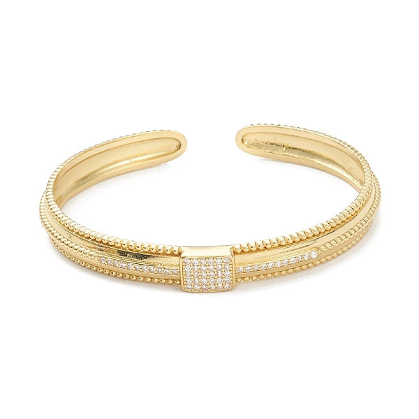 PandaHall Brass Micro Pave Clear Cubic Zirconia Cuff Bangles, Textured, Rectangle, Real 18K Gold Plated, Inner Diameter: 2-1/4 inch(5.65cm)...
PandaHall Brass Micro Pave Clear Cubic Zirconia Cuff Bangles, Textured, Rectangle, Real 18K Gold Plated, Inner Diameter: 2-1/4 inch(5.65cm)...