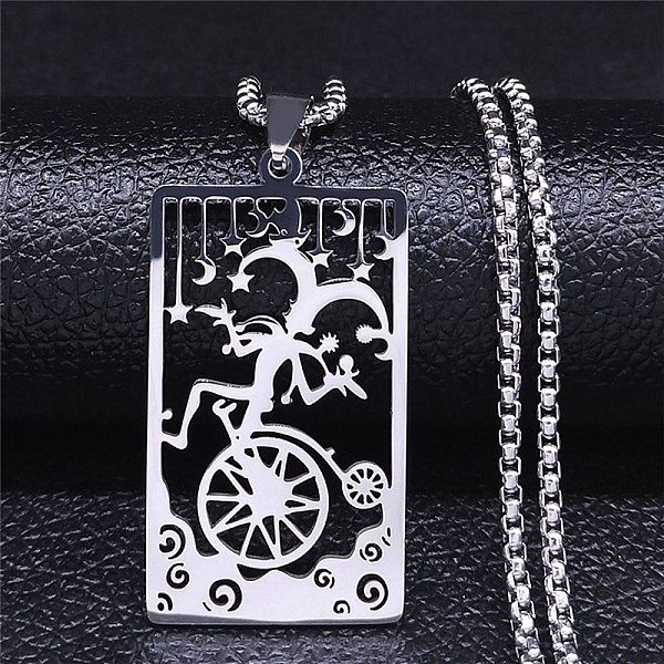 PandaHall 304 Stainless Steel Pendant Necklaces, Joker Card, Stainless Steel Color, 19.29 inch(49cm) 304 Stainless Steel Rectangle
PandaHall 304 Stainless Steel Pendant Necklaces, Joker Card, Stainless Steel Color, 19.29 inch(49cm) 304 Stainless Steel Rectangle