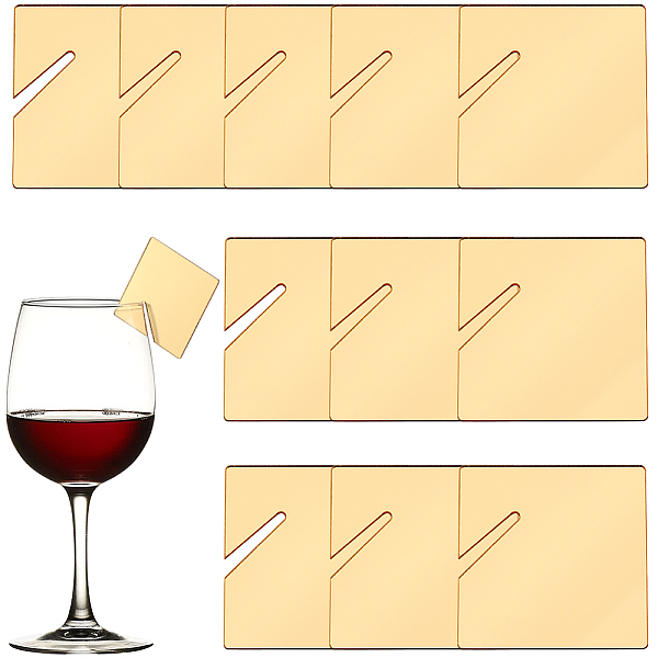 PandaHall SUNNYCLUE Acrylic Mirror Wine Glass Charms, Goblet Marker, Gold, Square, 50x50x1.5mm, 20pcs/box Acrylic Square Gold
PandaHall SUNNYCLUE Acrylic Mirror Wine Glass Charms, Goblet Marker, Gold, Square, 50x50x1.5mm, 20pcs/box Acrylic Square Gold