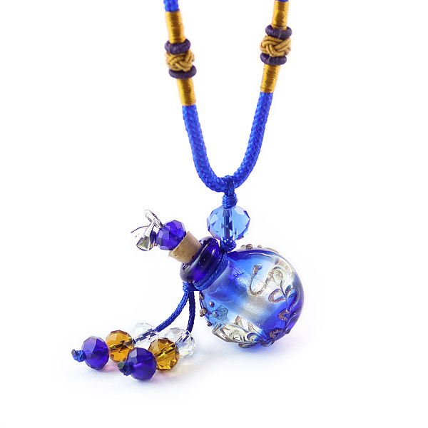 PandaHall Lampwork Perfume Bottle Pendant Necklace with Glass Beads, Essential Oil Vial Jewelry for Women, Dark Blue, 17.7~25.59 inch...
PandaHall Lampwork Perfume Bottle Pendant Necklace with Glass Beads, Essential Oil Vial Jewelry for Women, Dark Blue, 17.7~25.59 inch...