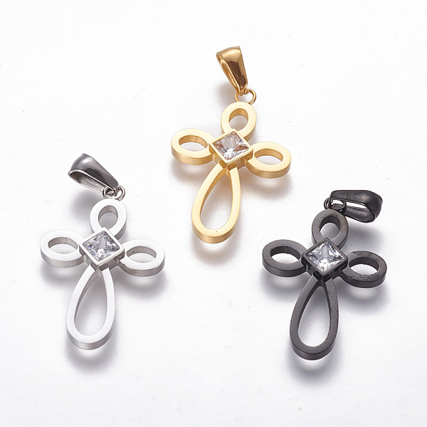PandaHall 304 Stainless Steel Pendants, with Rhinestone, Cross, Crystal, Mixed Color, 29x18x2mm, Hole: 3x6mm Stainless Steel+Rhinestone..., Clear
PandaHall 304 Stainless Steel Pendants, with Rhinestone, Cross, Crystal, Mixed Color, 29x18x2mm, Hole: 3x6mm Stainless Steel+Rhinestone..., Clear