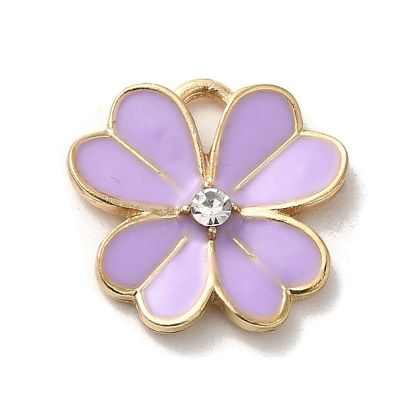 PandaHall Flower Alloy Enamel Pendants, with Rhinestone, Light Gold, Lilac, 19x19.5x3mm, Hole: 4x2.5mm Alloy Rhinestone+Enamel Flower Purple
PandaHall Flower Alloy Enamel Pendants, with Rhinestone, Light Gold, Lilac, 19x19.5x3mm, Hole: 4x2.5mm Alloy Rhinestone+Enamel Flower Purple