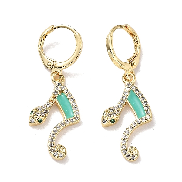 PandaHall Real 18K Gold Plated Brass Dangle Leverback Earrings, with Enamel and Cubic Zirconia, Musical Note, 37x12.5mm Cubic Zirconia..., Green
PandaHall Real 18K Gold Plated Brass Dangle Leverback Earrings, with Enamel and Cubic Zirconia, Musical Note, 37x12.5mm Cubic Zirconia..., Green