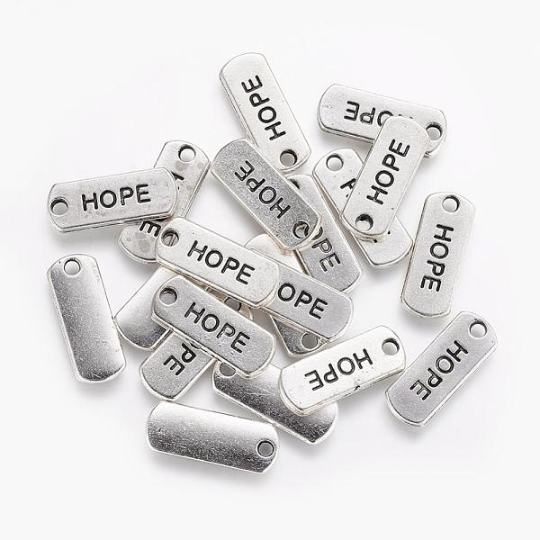 PandaHall Tibetan Style Alloy Rectangle Pendants, Inspirational Message Pendants, with Word Hope, Cadmium Free & Lead Free, Antique Silver...
PandaHall Tibetan Style Alloy Rectangle Pendants, Inspirational Message Pendants, with Word Hope, Cadmium Free & Lead Free, Antique Silver...