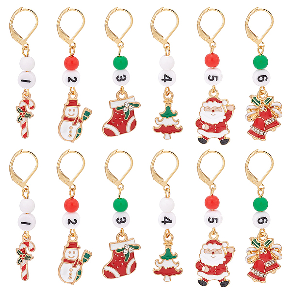PandaHall Christmas Theme Alloy Enamel with Rhinestone Pendant Stitch Markers, with Acrylic Beads, Crochet Leverback Hoop Charms, Locking..., Multicolor
PandaHall Christmas Theme Alloy Enamel with Rhinestone Pendant Stitch Markers, with Acrylic Beads, Crochet Leverback Hoop Charms, Locking..., Multicolor