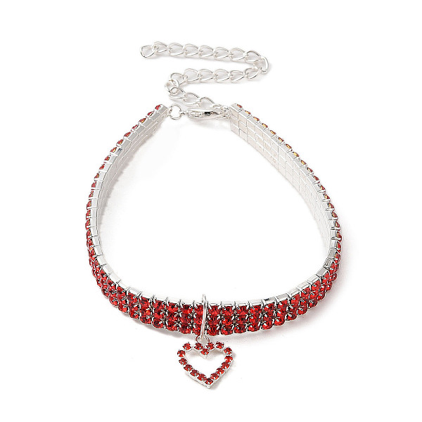 PandaHall Adjustable 3-Row Iron Rhinestone Cup Chain Pet Collars, Slider Heart Pendant Cat Dog Choker Necklace, Light Siam, 258mm Iron Heart..., Red
PandaHall Adjustable 3-Row Iron Rhinestone Cup Chain Pet Collars, Slider Heart Pendant Cat Dog Choker Necklace, Light Siam, 258mm Iron Heart..., Red