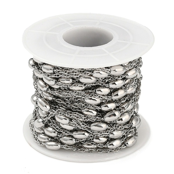 PandaHall 304 Stainless Steel Oval Link Chains, Soldered, with Spool, Stainless Steel Color, Beads: 7x4mm, about 32.81 Feet(10m)/Roll 304...
PandaHall 304 Stainless Steel Oval Link Chains, Soldered, with Spool, Stainless Steel Color, Beads: 7x4mm, about 32.81 Feet(10m)/Roll 304...
