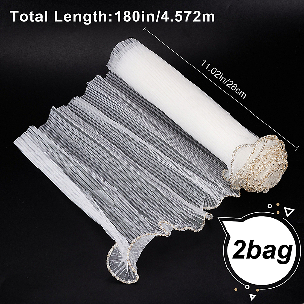 PandaHall GORGECRAFT 2 Bags 180×11" Floral Wrapping Mesh Paper Wrinkled Wavy Net Mesh Fresh Flower Bouquet Wrappers for Valentine's Day..., White
PandaHall GORGECRAFT 2 Bags 180×11" Floral Wrapping Mesh Paper Wrinkled Wavy Net Mesh Fresh Flower Bouquet Wrappers for Valentine's Day..., White