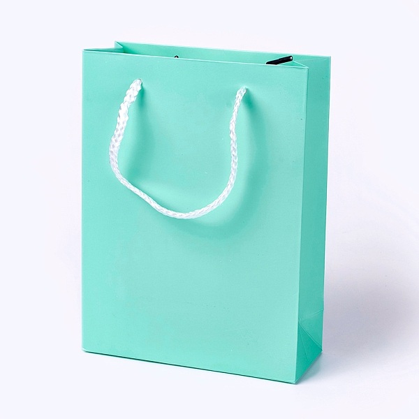 PandaHall Kraft Paper Bags, with Handles, Gift Bags, Shopping Bags, Rectangle, Aquamarine, 20x15x6.2cm Paper None Green
PandaHall Kraft Paper Bags, with Handles, Gift Bags, Shopping Bags, Rectangle, Aquamarine, 20x15x6.2cm Paper None Green