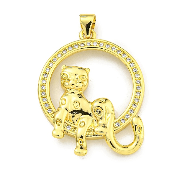 PandaHall Brass Micro Pave Cubic Zirconia Pendants, Ring with Leopard Charms, Real 18K Gold Plated, 30.5x23.8x3mm, Hole: 4x3mm Brass+Cubic..., Clear
PandaHall Brass Micro Pave Cubic Zirconia Pendants, Ring with Leopard Charms, Real 18K Gold Plated, 30.5x23.8x3mm, Hole: 4x3mm Brass+Cubic..., Clear