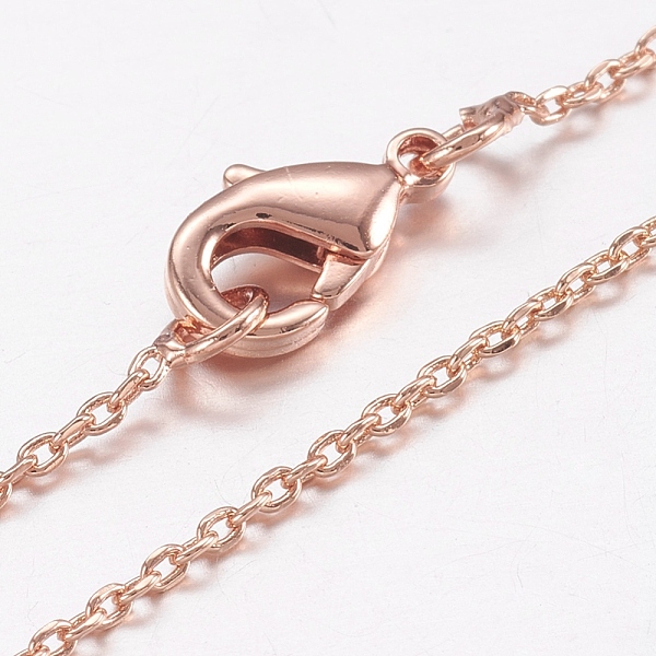 PandaHall Brass Chain Necklaces, Cross/Rolo Chain, with Lobster Claw Clasps, Real Rose Gold Plated, 17.7 inch(45cm) Brass
PandaHall Brass Chain Necklaces, Cross/Rolo Chain, with Lobster Claw Clasps, Real Rose Gold Plated, 17.7 inch(45cm) Brass