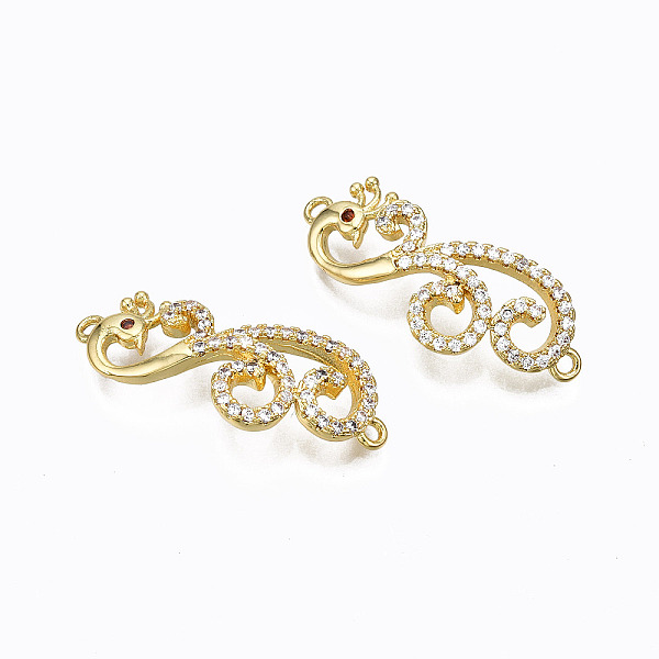 PandaHall 5Pcs Brass Micro Pave Cubic Zirconia Links Connectors, Nickel Free, Phoenix, Clear & Brown, Real 18K Gold Plated, 10x26x5mm, Hole...
PandaHall 5Pcs Brass Micro Pave Cubic Zirconia Links Connectors, Nickel Free, Phoenix, Clear & Brown, Real 18K Gold Plated, 10x26x5mm, Hole...