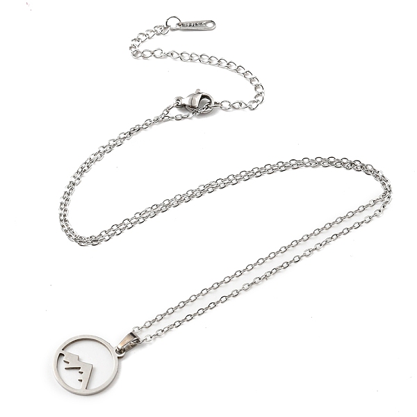 PandaHall 201 Stainless Steel Mountain Pendant Necklace with Cable Chains, Stainless Steel Color, 17.52 inch(44.5cm) 201 Stainless Steel
PandaHall 201 Stainless Steel Mountain Pendant Necklace with Cable Chains, Stainless Steel Color, 17.52 inch(44.5cm) 201 Stainless Steel