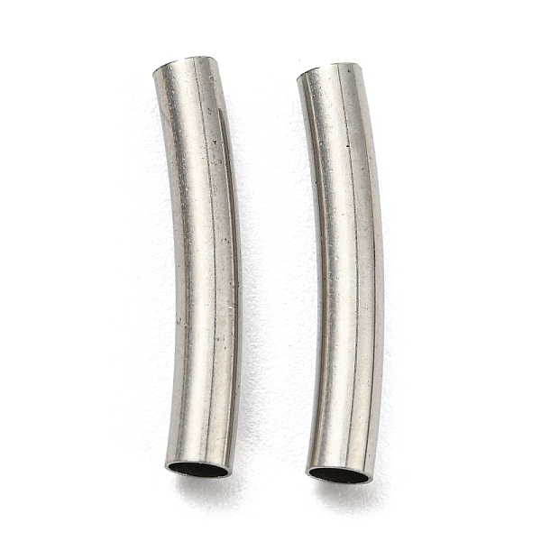 PandaHall 304 Stainless Steel Tube Beads, Curved Tube, Stainless Steel Color, 15x2.5mm, Hole: 2mm 304 Stainless Steel Tube
PandaHall 304 Stainless Steel Tube Beads, Curved Tube, Stainless Steel Color, 15x2.5mm, Hole: 2mm 304 Stainless Steel Tube