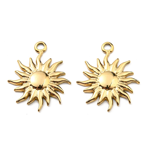 PandaHall 304 Stainless Steel Pendants, Sun Charm, Real 18K Gold Plated, 22.5x19x2mm, Hole: 1.8mm 304 Stainless Steel Sun
PandaHall 304 Stainless Steel Pendants, Sun Charm, Real 18K Gold Plated, 22.5x19x2mm, Hole: 1.8mm 304 Stainless Steel Sun
