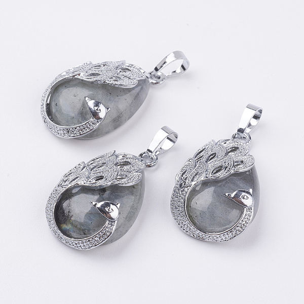 PandaHall Natural Labradorite Pendants, with Brass Finding, Teardrop with Peacock, Platinum, 33x20x10.5mm, Hole: 5x6.5mm Labradorite...
PandaHall Natural Labradorite Pendants, with Brass Finding, Teardrop with Peacock, Platinum, 33x20x10.5mm, Hole: 5x6.5mm Labradorite...