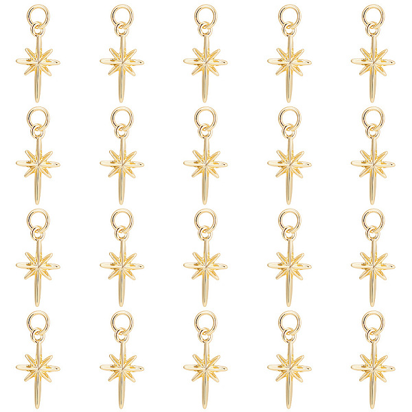 PandaHall GOMAKERER 20Pcs Brass Pendants, with Jump Rings, Star, Real 18K Gold Plated, 17x9.7x2.5mm, Hole: 3.4mm Brass Star
PandaHall GOMAKERER 20Pcs Brass Pendants, with Jump Rings, Star, Real 18K Gold Plated, 17x9.7x2.5mm, Hole: 3.4mm Brass Star