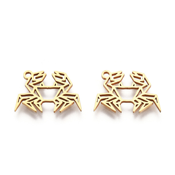 PandaHall 201 Stainless Steel Pendants, Outline Charms, Crab, Real 18K Gold Plated, 12x16.5x1mm, Hole: 1.4mm 201 Stainless Steel Crab
PandaHall 201 Stainless Steel Pendants, Outline Charms, Crab, Real 18K Gold Plated, 12x16.5x1mm, Hole: 1.4mm 201 Stainless Steel Crab