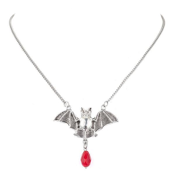 PandaHall Alloy Bat and Glass Pendant Necklaces, with 304 Stainless Steel Curb Chain Necklaces, Antique Silver, 17.80 inch(45.2cm) Alloy Bat
PandaHall Alloy Bat and Glass Pendant Necklaces, with 304 Stainless Steel Curb Chain Necklaces, Antique Silver, 17.80 inch(45.2cm) Alloy Bat