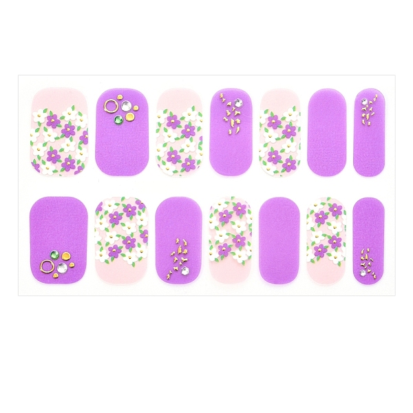 PandaHall Full Cover Nombre Nail Stickers, Self-Adhesive, for Nail Tips Decorations, Dark Violet, 24x8mm, 14pcs/sheet Paper Flower
PandaHall Full Cover Nombre Nail Stickers, Self-Adhesive, for Nail Tips Decorations, Dark Violet, 24x8mm, 14pcs/sheet Paper Flower