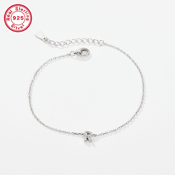 PandaHall Rhodium Plated 925 Sterling Silver Letter Cubic Zirconia Link Bracelets, Cable Chains Bracelets for Women, Letter R, 6-1/4 inch..., Clear
PandaHall Rhodium Plated 925 Sterling Silver Letter Cubic Zirconia Link Bracelets, Cable Chains Bracelets for Women, Letter R, 6-1/4 inch..., Clear