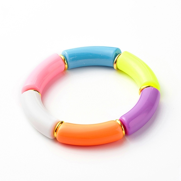 PandaHall Chunky Curved Tube Acrylic Beads Stretch Bracelet for Girl Women, Pink, Inner Diameter: 2-1/8 inch(5.3cm) Acrylic Pink
PandaHall Chunky Curved Tube Acrylic Beads Stretch Bracelet for Girl Women, Pink, Inner Diameter: 2-1/8 inch(5.3cm) Acrylic Pink