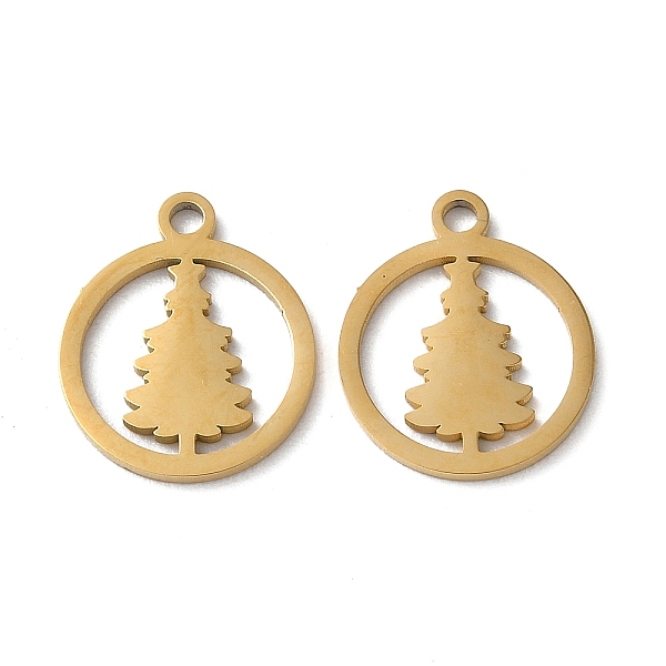 PandaHall Ion Plating(IP) 304 Stainless Steel Charms, Laser Cut, Round Ring with Christmas Tree Charms, Golden, 14.5x12x1mm, Hole: 1.6mm 304...
PandaHall Ion Plating(IP) 304 Stainless Steel Charms, Laser Cut, Round Ring with Christmas Tree Charms, Golden, 14.5x12x1mm, Hole: 1.6mm 304...