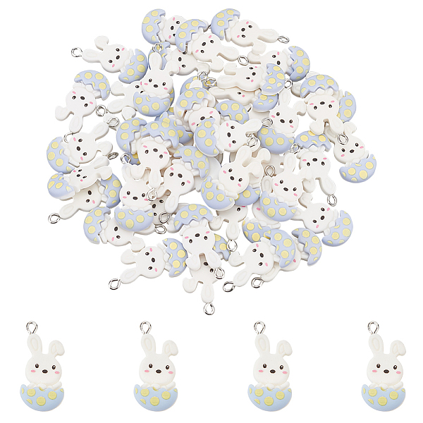 PandaHall DICOSMETIC 50Pcs Easter Theme Opaque Resin Pendants, with Platinum Tone Iron Loops, Rabbit Charm with Eggshell, White...
PandaHall DICOSMETIC 50Pcs Easter Theme Opaque Resin Pendants, with Platinum Tone Iron Loops, Rabbit Charm with Eggshell, White...