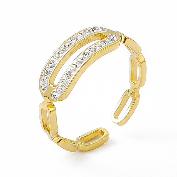 PandaHall Ion Plating(IP) 304 Stainless Steel Cubic Zirconia Cuff Ring for Women, Rectangle Link Wide Band Open Rings, Real 14K Gold Plated...
PandaHall Ion Plating(IP) 304 Stainless Steel Cubic Zirconia Cuff Ring for Women, Rectangle Link Wide Band Open Rings, Real 14K Gold Plated...