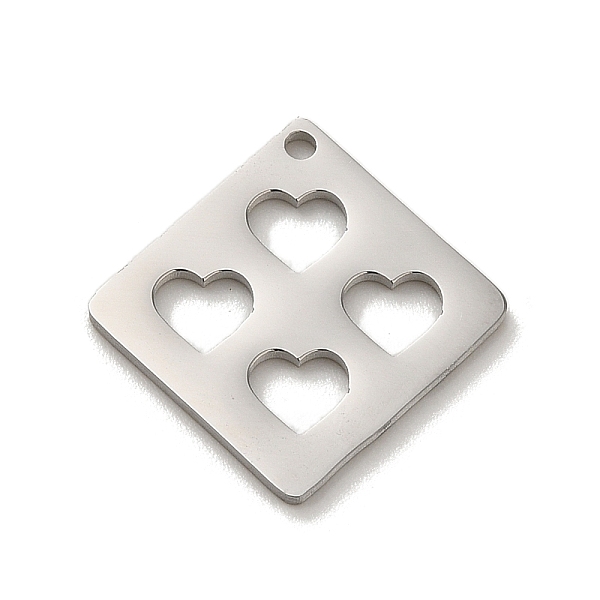 PandaHall 304 Stainless Steel Pendants, Laser Cut, Rhombus with Heart Charm, Stainless Steel Color, 17x17x1mm, Hole: 1.2mm 304 Stainless...
PandaHall 304 Stainless Steel Pendants, Laser Cut, Rhombus with Heart Charm, Stainless Steel Color, 17x17x1mm, Hole: 1.2mm 304 Stainless...