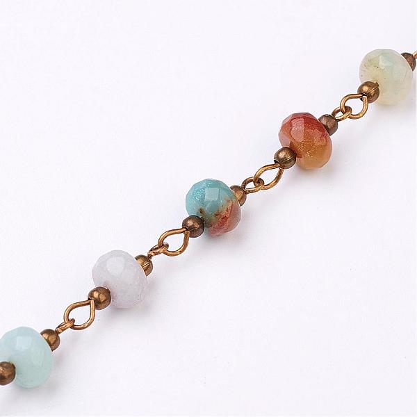 PandaHall Handmade Amazonite Beaded Chains, Unwelded, for Necklaces Bracelets Making, with Brass Eye Pin, Antique Bronze, about 39.37 inch...
PandaHall Handmade Amazonite Beaded Chains, Unwelded, for Necklaces Bracelets Making, with Brass Eye Pin, Antique Bronze, about 39.37 inch...