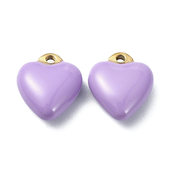 PandaHall Ion Plating(IP) Real 18K Gold Plated 304 Stainless Steel Pendants, with Enamel, Heart Charms, Lilac, 12x10.5x5mm, Hole: 1.2mm..., Purple
PandaHall Ion Plating(IP) Real 18K Gold Plated 304 Stainless Steel Pendants, with Enamel, Heart Charms, Lilac, 12x10.5x5mm, Hole: 1.2mm..., Purple