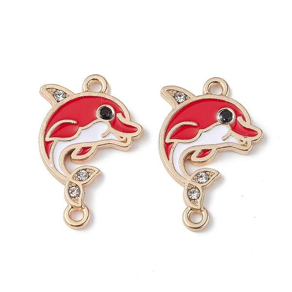 PandaHall Alloy Enamel Connector Charms, Dolphin Links with Crystal Rhinestone, Light Gold, Cadmium Free & Nickel Free & Lead Free, Red...
PandaHall Alloy Enamel Connector Charms, Dolphin Links with Crystal Rhinestone, Light Gold, Cadmium Free & Nickel Free & Lead Free, Red...