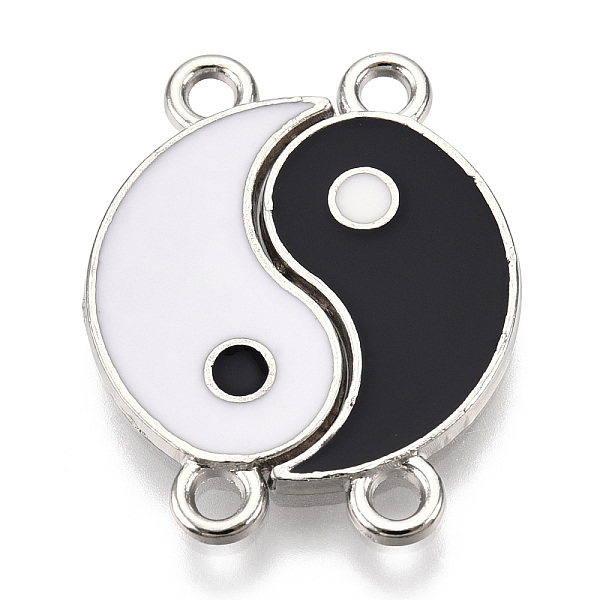 PandaHall Alloy Enamel Links Connectors, Yin Yang, Black & White, Platinum, 22x10x1mm, Hole: 1.8mm Alloy+Enamel Others Black
PandaHall Alloy Enamel Links Connectors, Yin Yang, Black & White, Platinum, 22x10x1mm, Hole: 1.8mm Alloy+Enamel Others Black