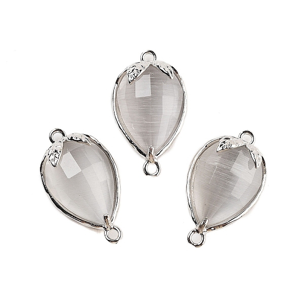 PandaHall Cat Eye Faceted Teardrop Connector Charms, Brass Strawberry Links, Platinum, Gainsboro, 20x11.5x5mm, Hole: 1.2mm Glass Teardrop..., Gray
PandaHall Cat Eye Faceted Teardrop Connector Charms, Brass Strawberry Links, Platinum, Gainsboro, 20x11.5x5mm, Hole: 1.2mm Glass Teardrop..., Gray