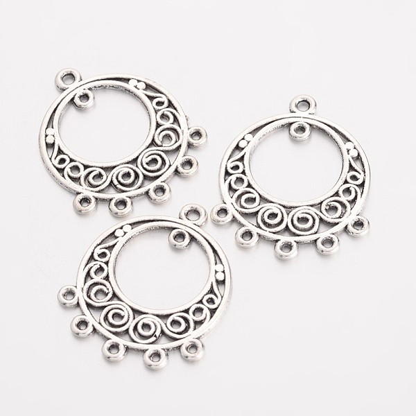 PandaHall Alloy Dangle Chandelier Component Link, Cadmium Free & Lead Free, Antique Silver Color, Flat Round, about 24mm long, 20mm wide...
PandaHall Alloy Dangle Chandelier Component Link, Cadmium Free & Lead Free, Antique Silver Color, Flat Round, about 24mm long, 20mm wide...