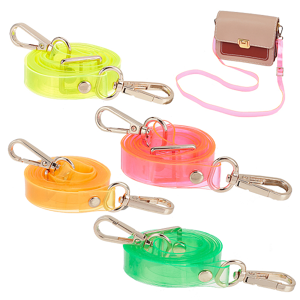 PandaHall WADORN 4Pcs 4 Colors Adjustable Transparent PVC Bag Straps, with Alloy Swivel Clasps, Mixed Color, 81.5~150x1.5cm, 1pc/color PVC..., Multicolor
PandaHall WADORN 4Pcs 4 Colors Adjustable Transparent PVC Bag Straps, with Alloy Swivel Clasps, Mixed Color, 81.5~150x1.5cm, 1pc/color PVC..., Multicolor